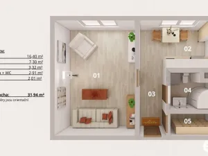 Prodej bytu 1+1, Hradec Králové, Sezemická, 32 m2