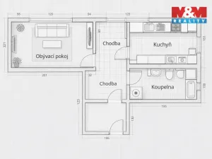Pronájem bytu 1+1, Žatec, Příkrá, 44 m2