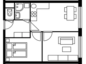 Pronájem bytu 2+kk, Praha - Letňany, Třinecká, 39 m2