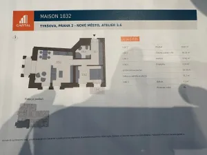 Pronájem bytu 2+kk, Praha, Tyršova, 56 m2