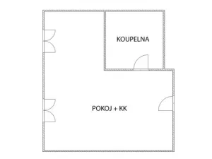 Prodej bytu 1+kk, Týnec nad Sázavou - Chrást nad Sázavou, 28 m2