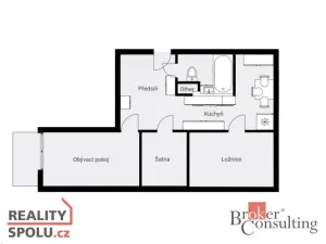 Prodej bytu 2+1, Plzeň - Bolevec, Komenského, 62 m2