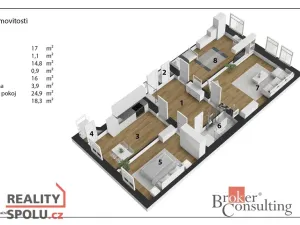 Prodej bytu 2+kk, Praha - Žižkov, Hartigova, 56 m2