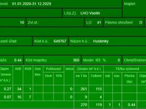 Prodej lesa, Huslenky, 11045 m2