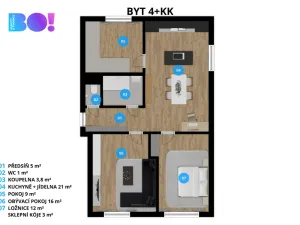 Prodej bytu 4+kk, Ostrava, Svazácká, 68 m2