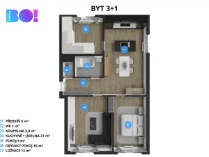 Prodej bytu 3+1, Ostrava, Svazácká, 68 m2