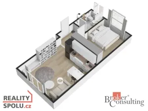 Pronájem bytu 2+kk, Liberec - Liberec I-Staré Město, nám. Žižkovo, 45 m2