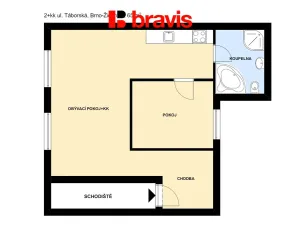 Pronájem bytu 2+kk, Brno, Táborská, 65 m2