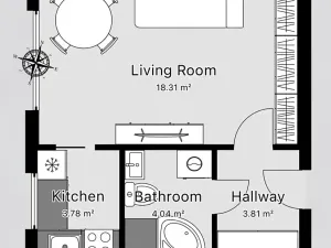 Prodej bytu 1+1, Praha - Chodov, Benkova, 30 m2