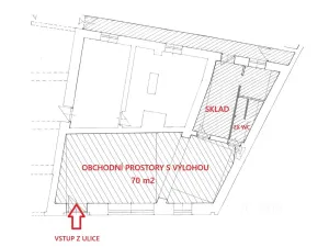 Pronájem obchodního prostoru, Písek - Budějovické Předměstí, Budějovická, 110 m2