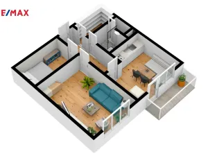 Prodej bytu 2+1, Hradec Králové - Třebeš, Hradecká, 46 m2