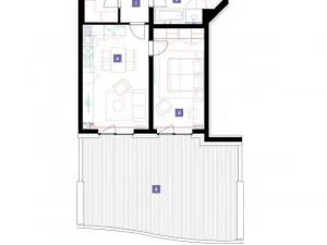 Pronájem bytu 2+kk, Praha - Stodůlky, Mukařovského, 60 m2