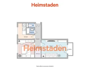 Pronájem bytu 2+1, Karviná - Nové Město, Kořenského, 53 m2