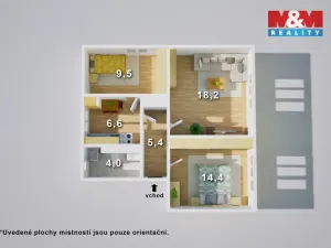 Prodej bytu 3+1, Ústí nad Labem - Neštěmice, Májová, 63 m2
