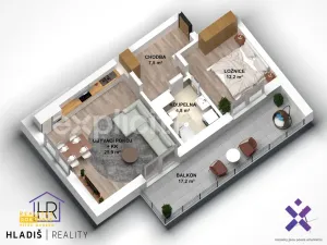 Pronájem bytu 2+kk, Jablůnka, 50 m2