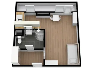 Pronájem bytu 1+kk, Praha - Troja, Písečná, 25 m2