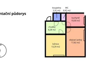 Prodej bytu 2+1, Křečhoř, 59 m2