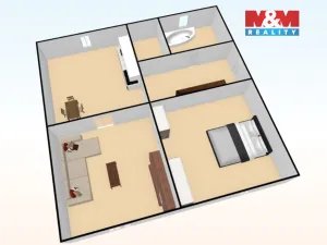 Prodej bytu 2+1, Slaný, Brožovského, 47 m2