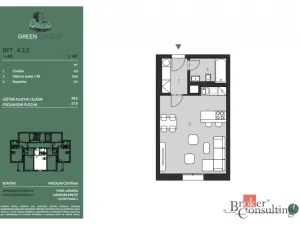 Prodej bytu 1+kk, Praha - Chodov, Klapálkova, 36 m2