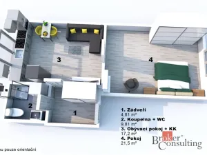 Prodej bytu 2+1, Hradec Králové, Okružní, 50 m2