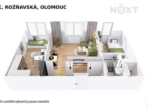 Prodej bytu 3+kk, Olomouc, Rožňavská, 43 m2