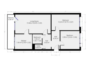 Pronájem bytu 3+1, Praha - Krč, Sládkovičova, 62 m2