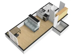 Pronájem bytu 1+kk, Praha - Modřany, Petržílova, 29 m2