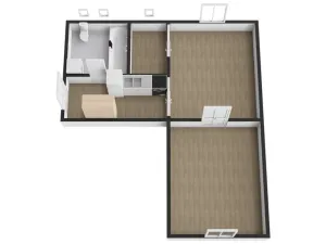 Pronájem bytu 2+kk, Praha - Smíchov, Grafická, 45 m2