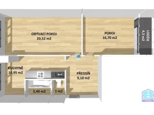 Prodej bytu 2+1, Stříbro, Gagarinova, 61 m2