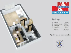 Prodej bytu 1+1, Děčín - Děčín VI-Letná, Želenická, 38 m2