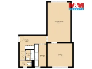 Prodej bytu 2+1, České Budějovice - České Budějovice 5, Dobrovodská, 51 m2