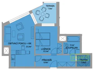 Pronájem bytu 2+kk, Olomouc, Eduarda Hamburgera, 54 m2