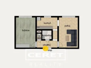 Prodej bytu 2+1, Žatec, Hájkova, 53 m2