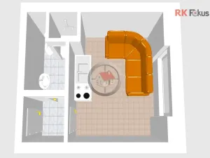Pronájem bytu 1+kk, Třebíč - Horka-Domky, Václavské nám., 20 m2
