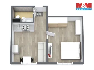 Prodej bytu 1+1, Sokolov, Švabinského, 35 m2