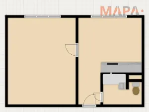 Pronájem bytu 1+1, Jirkov, Pionýrů, 36 m2