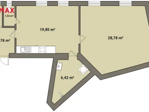 Pronájem bytu 2+kk, Olomouc - Hodolany, 55 m2