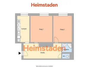 Pronájem bytu 2+1, Havířov - Město, Nerudova, 55 m2
