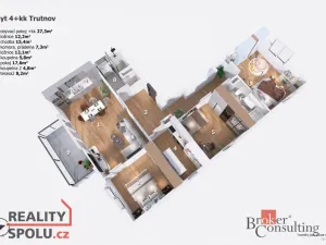 Prodej bytu 4+kk, Trutnov, Chodská, 102 m2