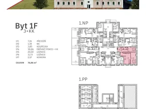 Prodej bytu 3+kk, Mladé Buky, 76 m2