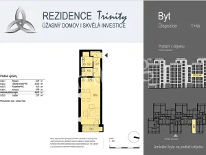 Pronájem bytu 1+kk, Praha - Karlín, U Mlýnského kanálu, 37 m2