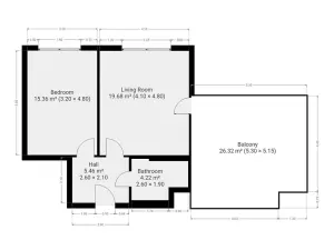 Pronájem bytu 2+kk, Praha - Košíře, Fabiánova, 51 m2