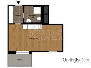 Pronájem bytu 1+kk, Praha - Jinonice, Barvitiova, 38 m2