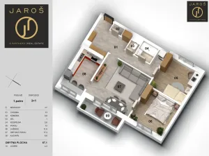 Prodej bytu 3+1, Brno, Dunajská, 67 m2