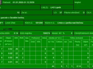 Prodej lesa, Lhota, 1562 m2