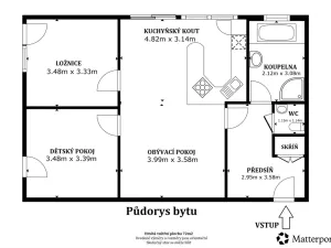 Prodej bytu 3+kk, Líšnice, 74 m2