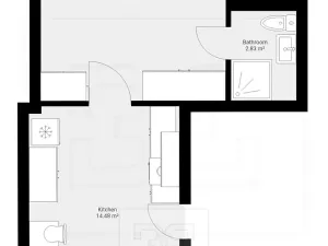 Pronájem bytu 2+kk, Praha - Hloubětín, Hostavická, 35 m2