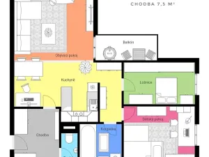 Prodej bytu 3+kk, Písek, Nezamyslova, 85 m2