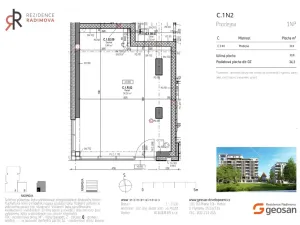 Pronájem obchodního prostoru, Praha - Břevnov, Radimova, 34 m2