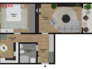 Prodej bytu 2+1, Kladno - Kročehlavy, Havanská, 54 m2